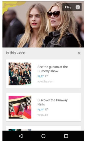 youtube trueview ad cards on mobile