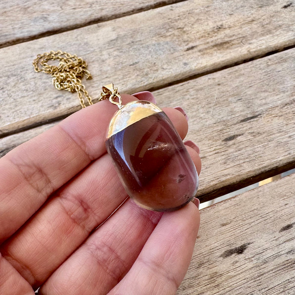 Thumbnail: SMOKY TUMBLED NECKLACE