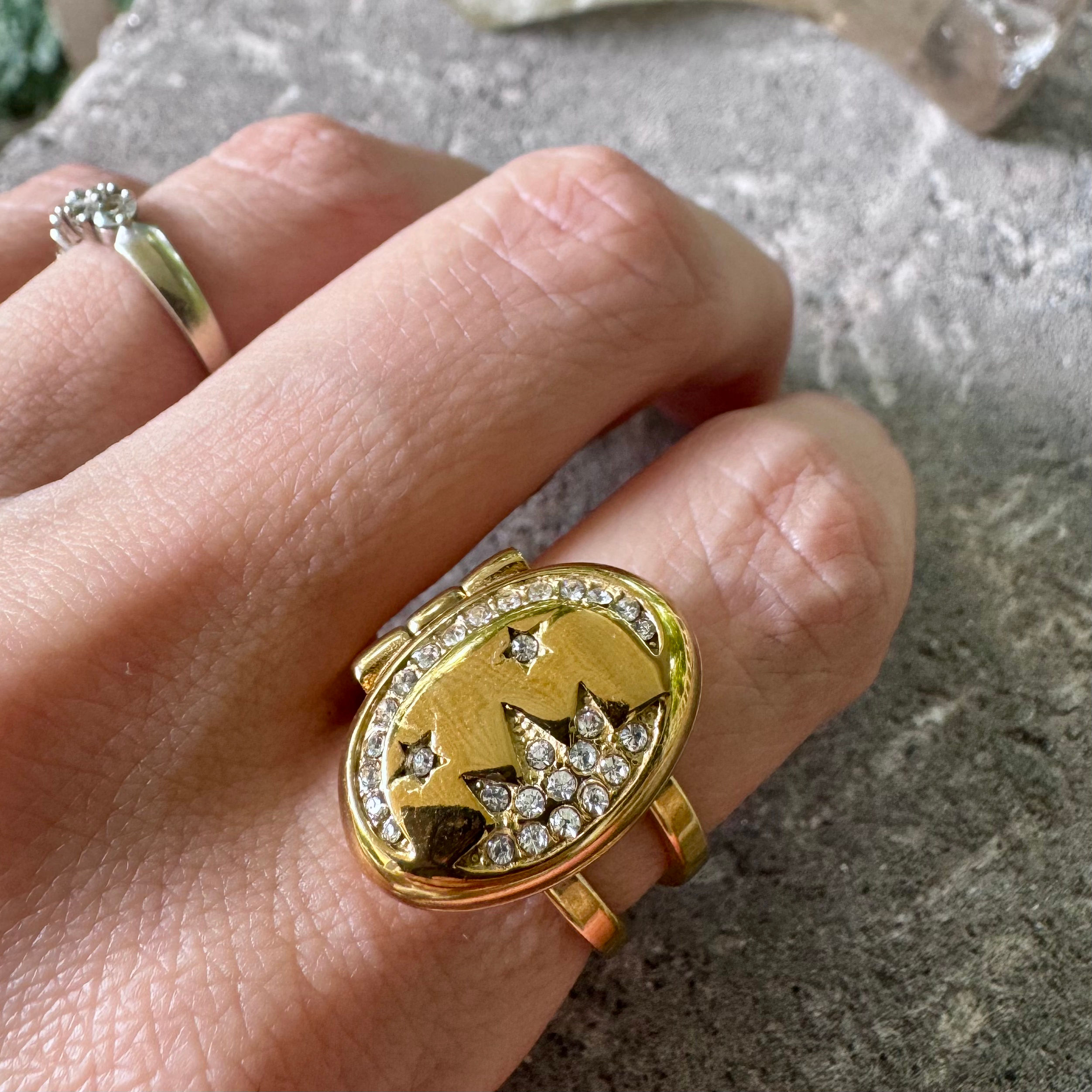 CELESTIAL  LOCKET RING 