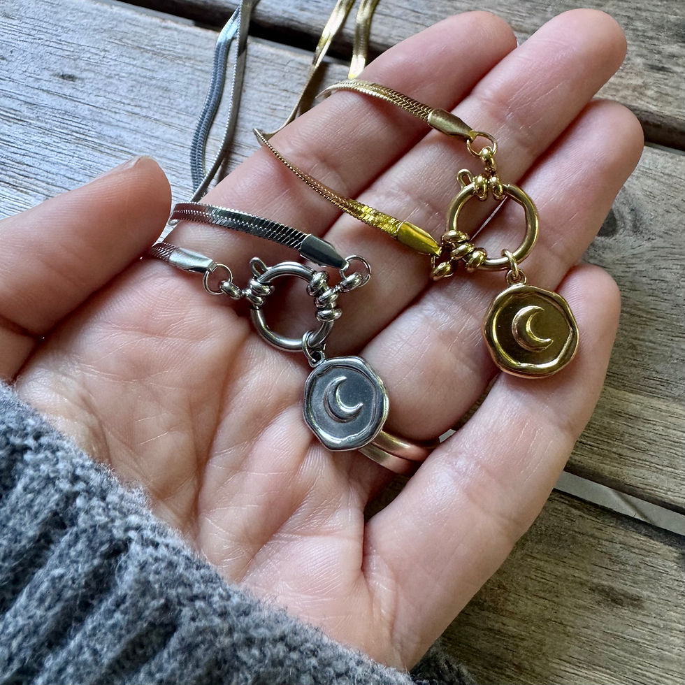 Thumbnail: MOON MEDALLION NECKLACE 