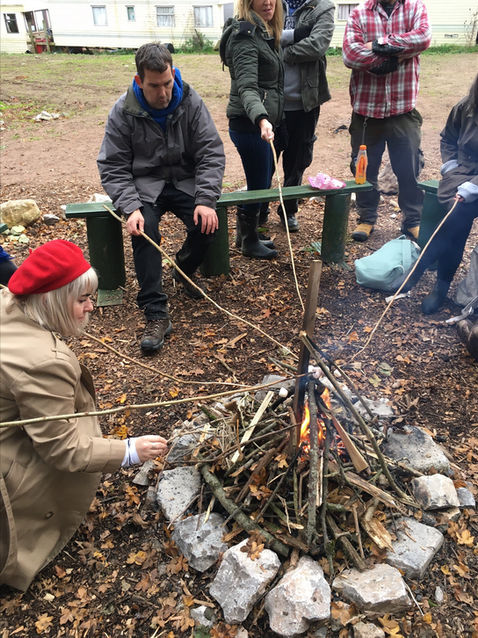 Toasting marshmallows