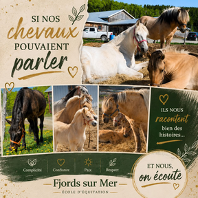 Le cheval ne parle pas notre langue, mais il n'a pas besoin de mots