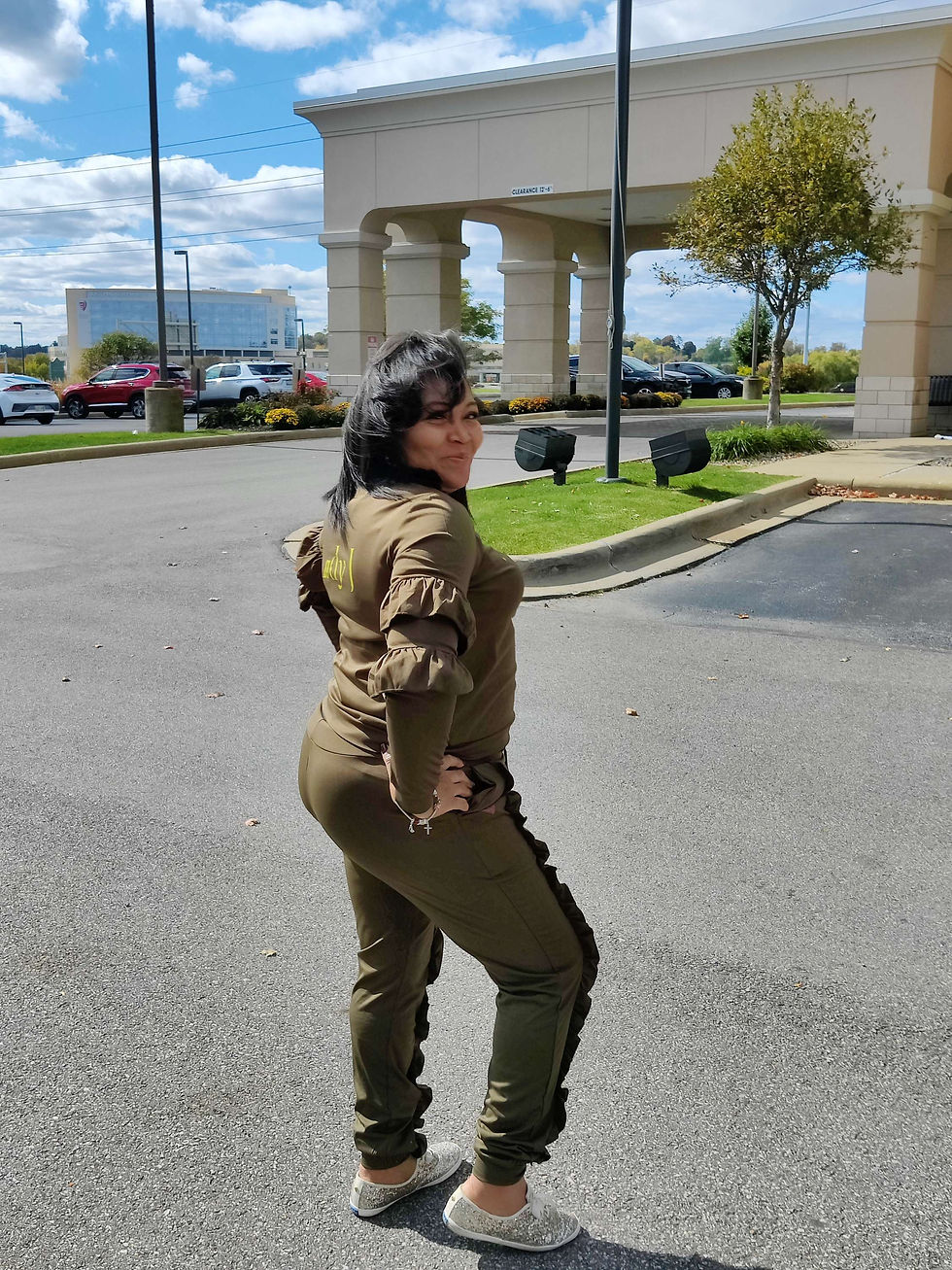 Thumbnail: Ruffle fitted jogger set 