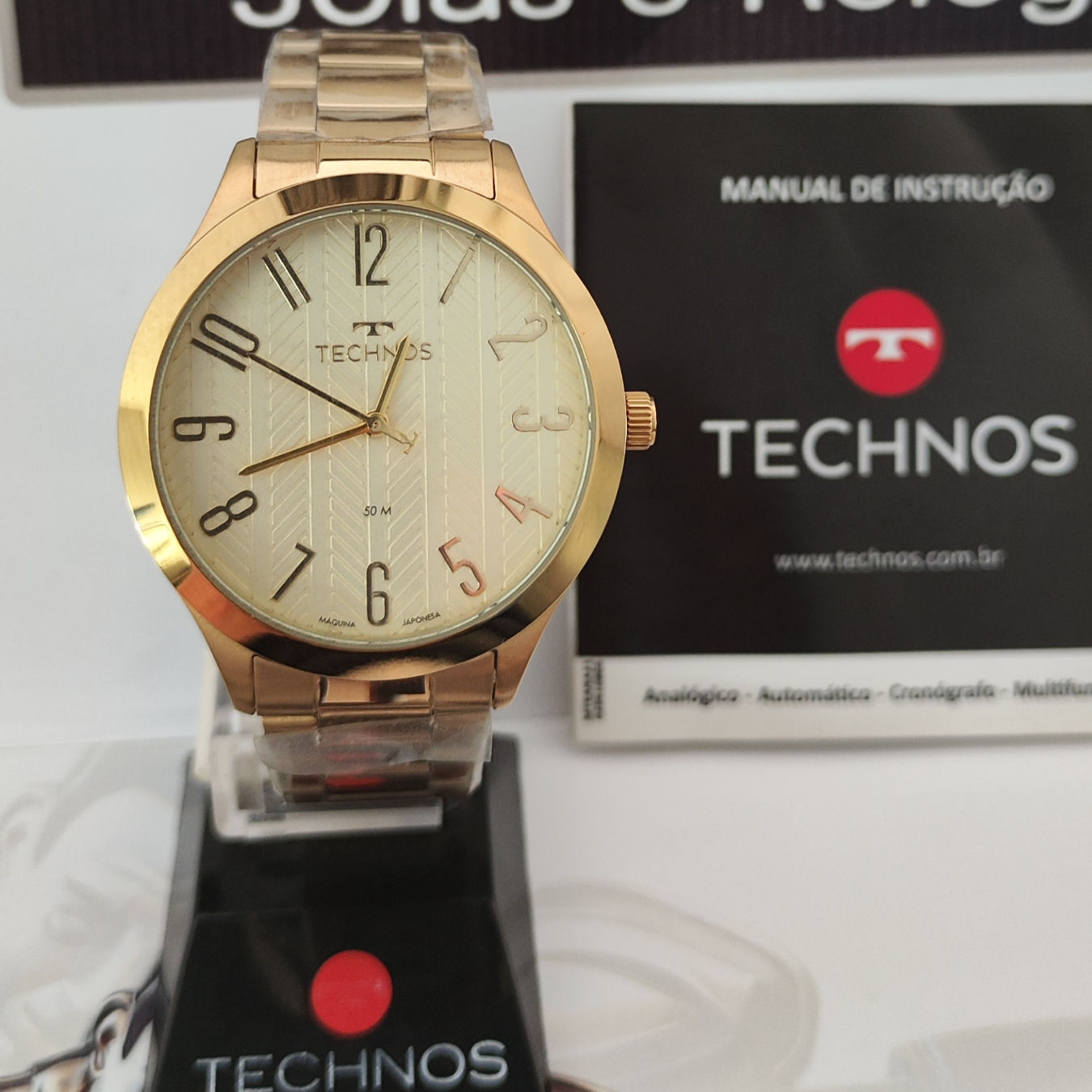 Relógio TECHNOS Feminino Dress Dourado - 2036mse/1x
