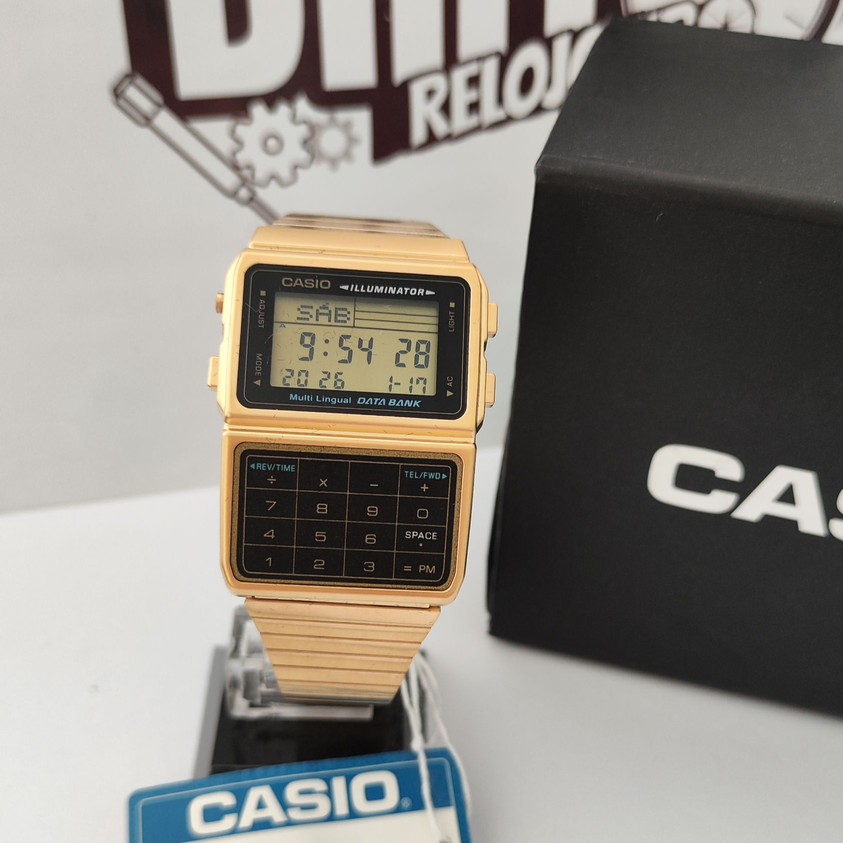 Relógio Casio Masculino Digital Calculadora Dourado DBC-611G-1DF