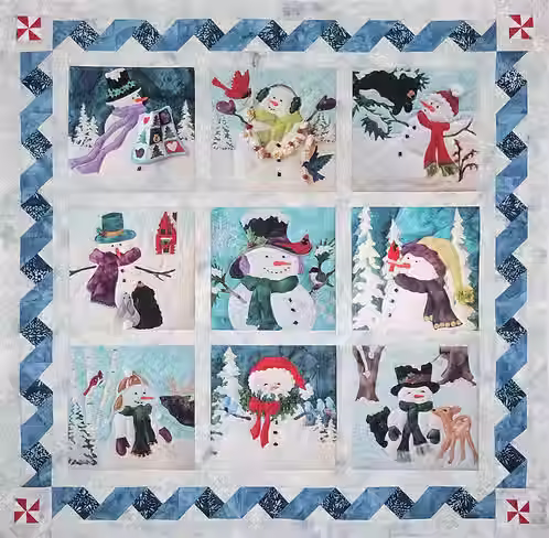 Peppermint Lane is the Border Only Pattern for Snow Buds McKenna Ryan of Pine Ne