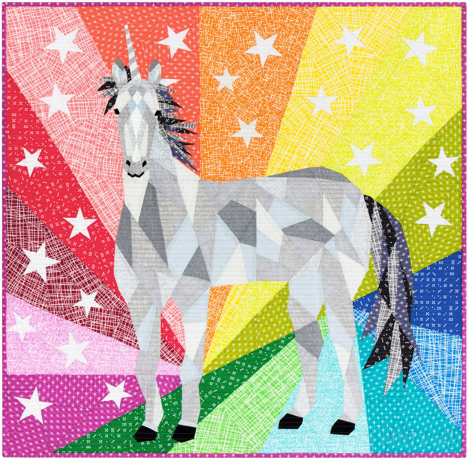 Unicorn Abstraction Pattern By Violet Craft