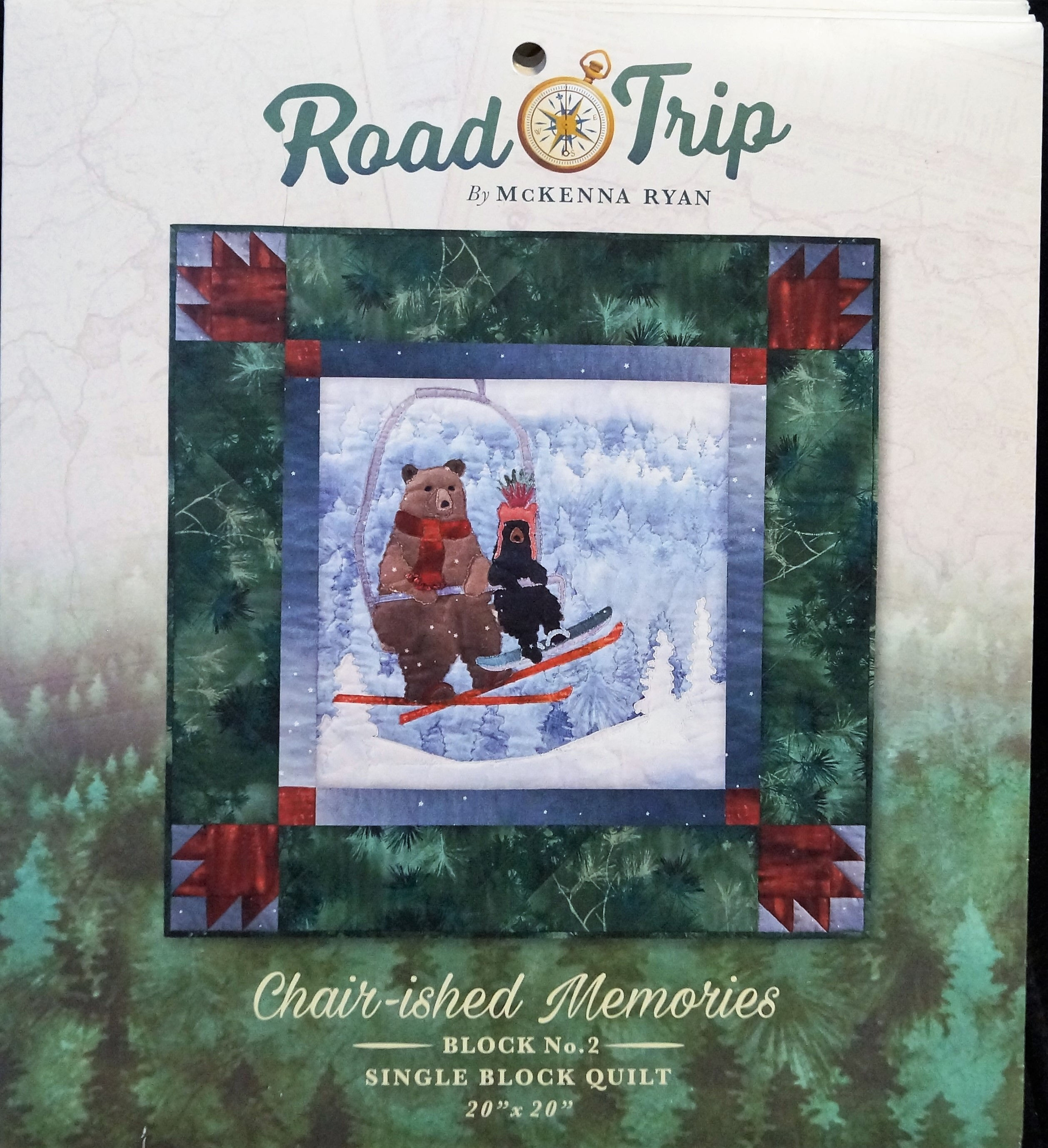 Road Trip, Chair-ished Memories, Block # 2, McKenna Ryan Pattern.