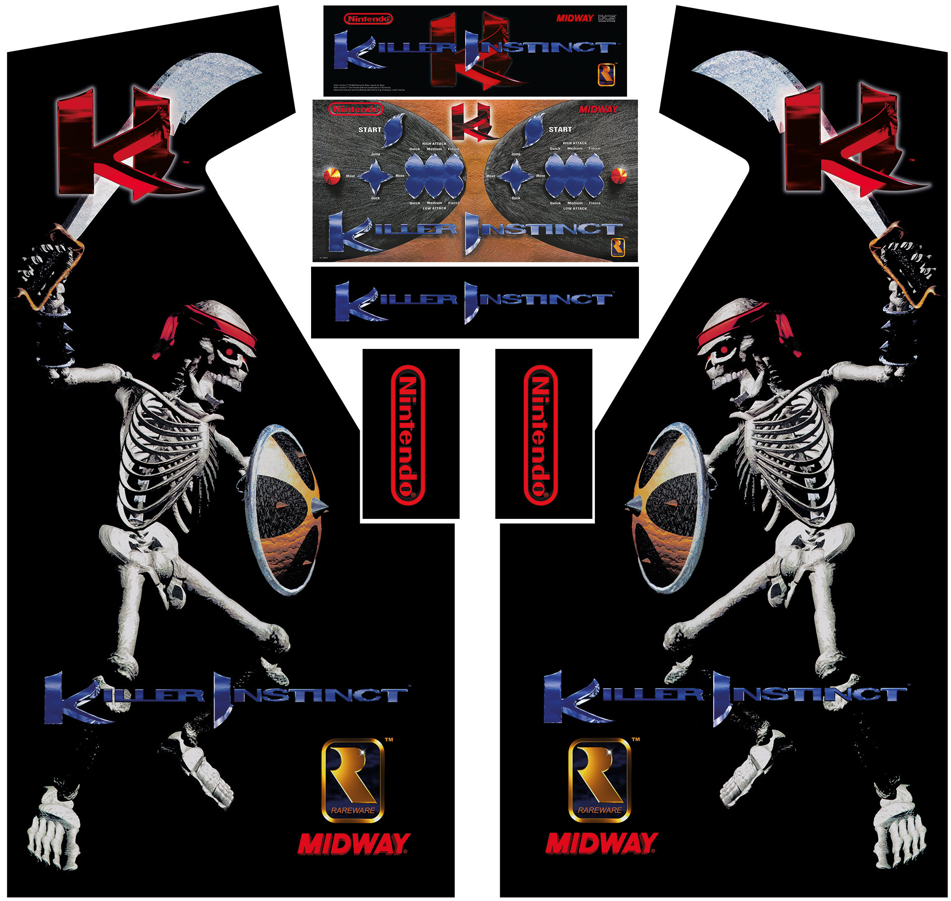 Killer Instinct Side Art Arcade Cabinet Killer Instinct Side Art Arcade Cabinet