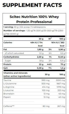 Thumbnail: Scitec 100% Whey Protein Professional 1kg
