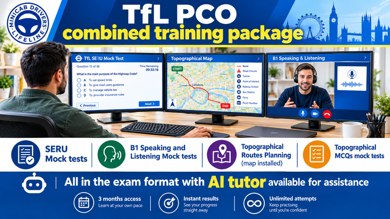 TfL SERU, Topographical and B1 Speaking and Listening combined training package 
