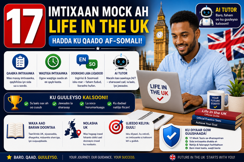 17 Life in the UK Mock Tests in Bangla 