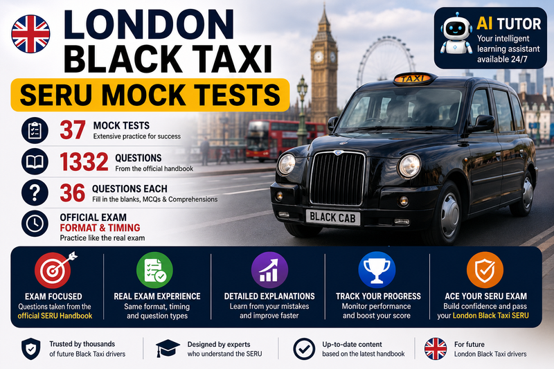 London Black Taxi Driver SERU Mock Tests 