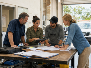 Experienced Team Reviewing Active Work