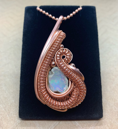 Raw Opal and Copper Amulet (2020)