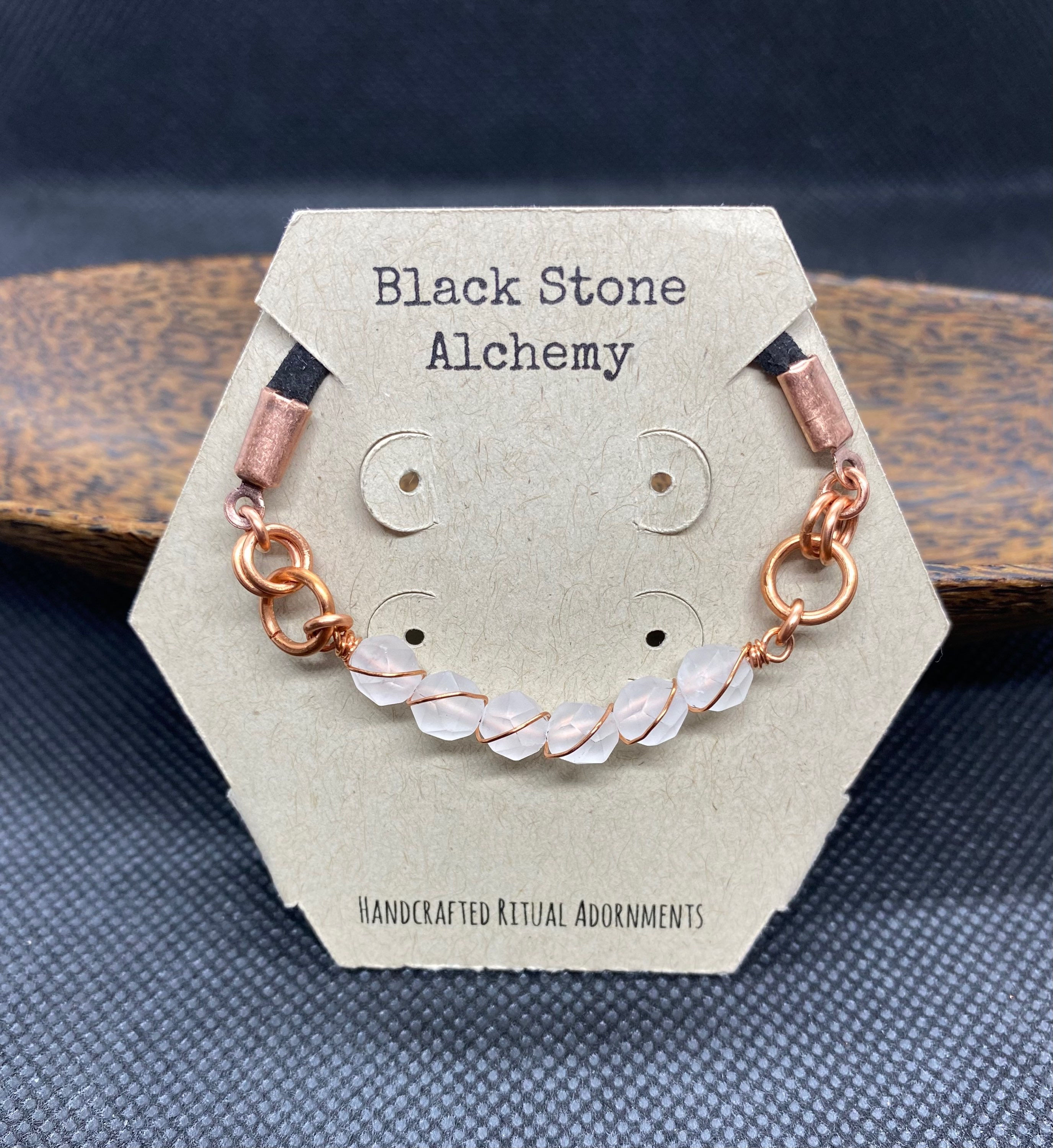 The Magician Matte Clear Quartz Bar Choker Necklace