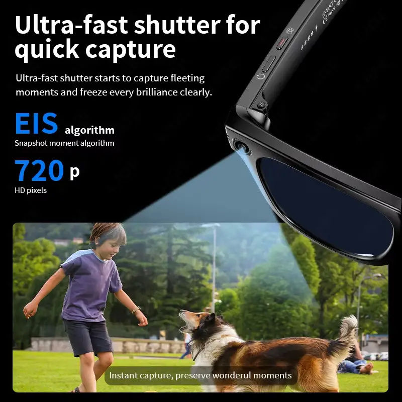 Thumbnail: 2025 Smart Glasses Men 8MP Camera WiFi Bluetooth Touch Control IP65 Waterproof