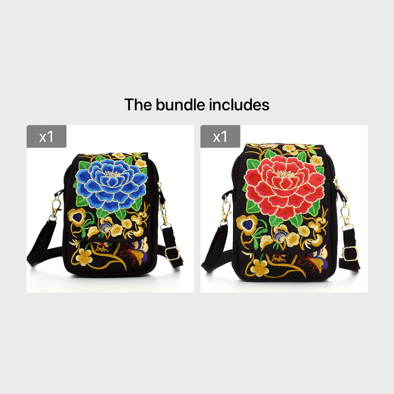 Thumbnail: [Embroidered Crossbody] Lightweight Crossbody Bag | Women's Embroidered Mini Sho