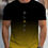 Thumbnail: Men's Gradient Color Black Graphic Print T-shirt, Short Sleeve Crew Neck Tee