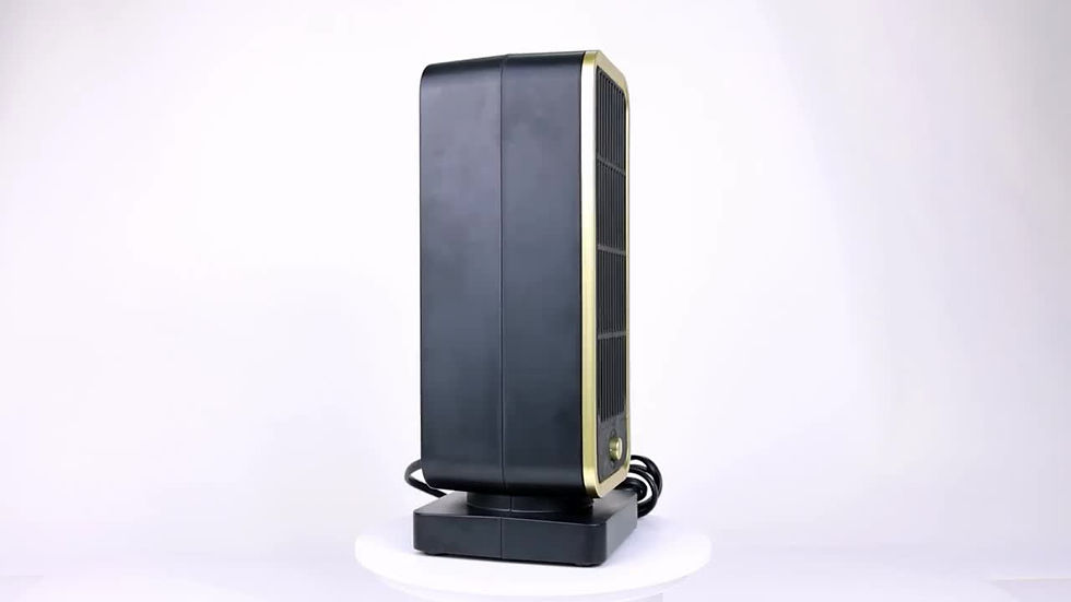 Thumbnail: Quiet 500W Ceramic Electric Space Heater, Square Shape, 110-130V US Plug, No Ene
