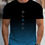 Thumbnail: Men's Gradient Color Black Graphic Print T-shirt, Short Sleeve Crew Neck Tee