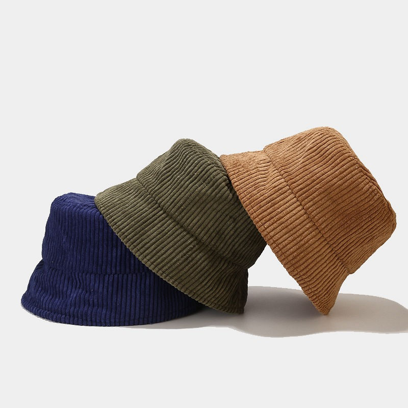 Thumbnail: Adjustable Winter Autumn Men Adult Plain Blank Fishing Bulk Custom Logo Corduroy