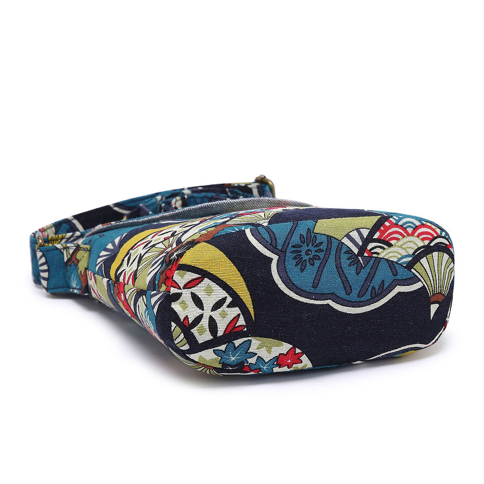 Thumbnail: [Vintage Floral Bucket Bag] Vintage Floral Print Bucket Bag - Ethnic Style