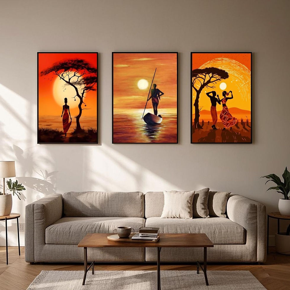 Thumbnail: Abstract Painting African Living Poster HD art sticky wall waterproof