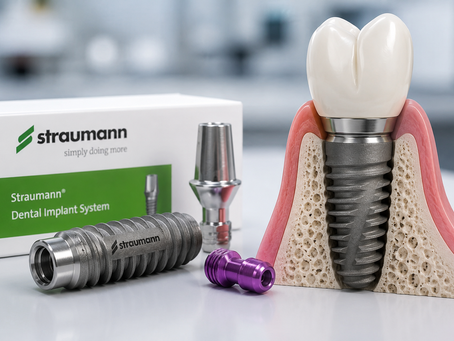 Implant Straumann au Portugal avec solution implantaire et couronne dentaire pour remplacer une dent manquante