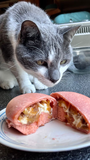 Peach Cream Cheese Milk Bread Buns