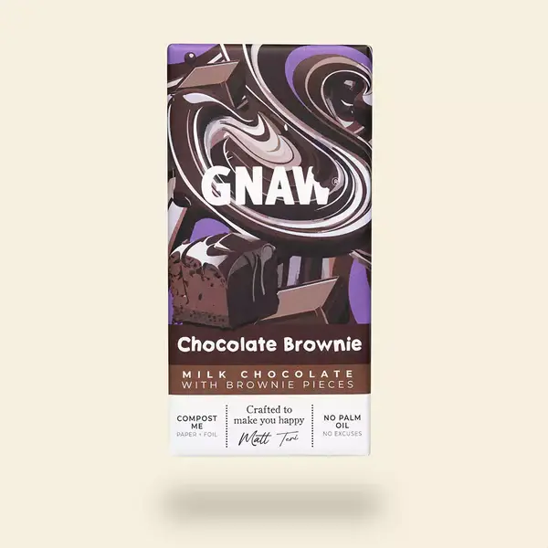 GNAW Chocolate Brownie Milk Chocolate Bar
