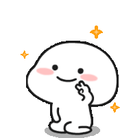 Gif of a silly white character doing a happy peace sign
