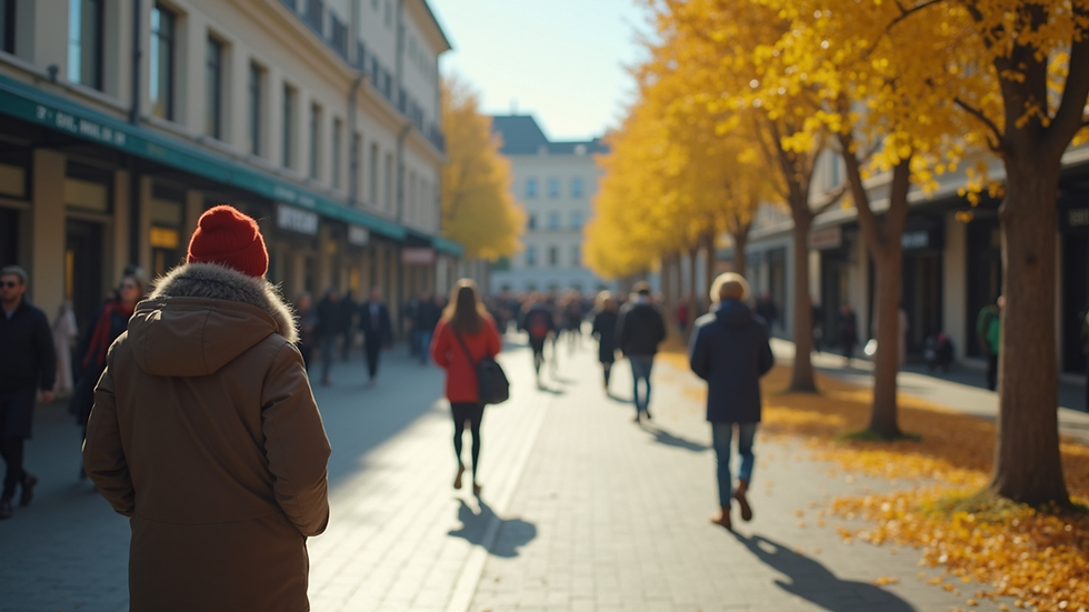 Eye-level view of a vibrant community space created through ethical investing