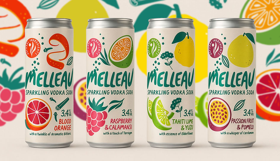 Melleau spakling vodka soda