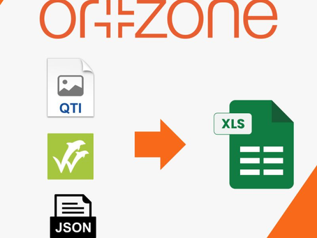 Convert QTI, WISEflow, or JSON to Excel with Orzone