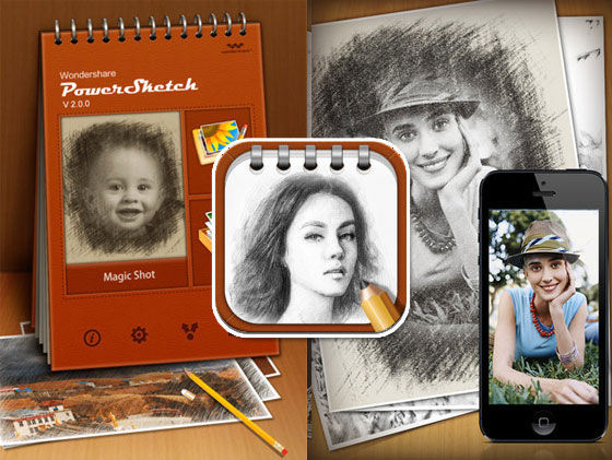 3 PowerSketch iPhone - Instant Sketch Pro iPhone iPad - Transforme vos Photos en Dessin (gratuit)