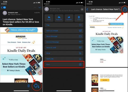 Save an email as a PDF