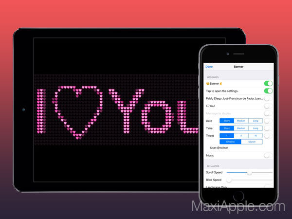 banner free app phone ipad 01 - Banner Transforme iPad et iPhone en Afficheur LED (gratuit)