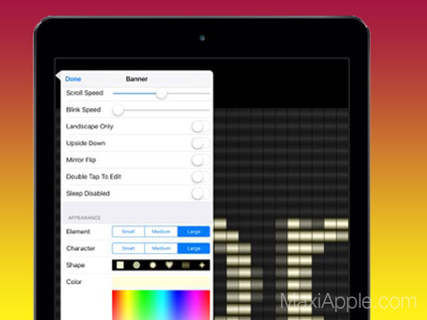 banner free app phone ipad 03 - Banner Transforme iPad et iPhone en Afficheur LED (gratuit)