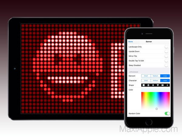 banner free app phone ipad 02 - Banner Transforme iPad et iPhone en Afficheur LED (gratuit)