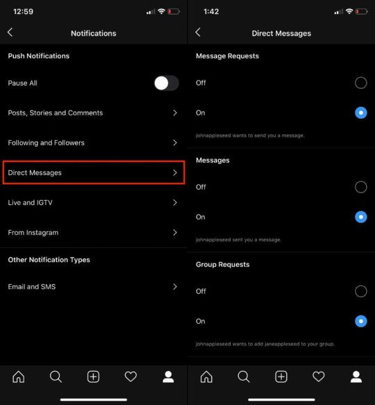 Instagram DM Notifications