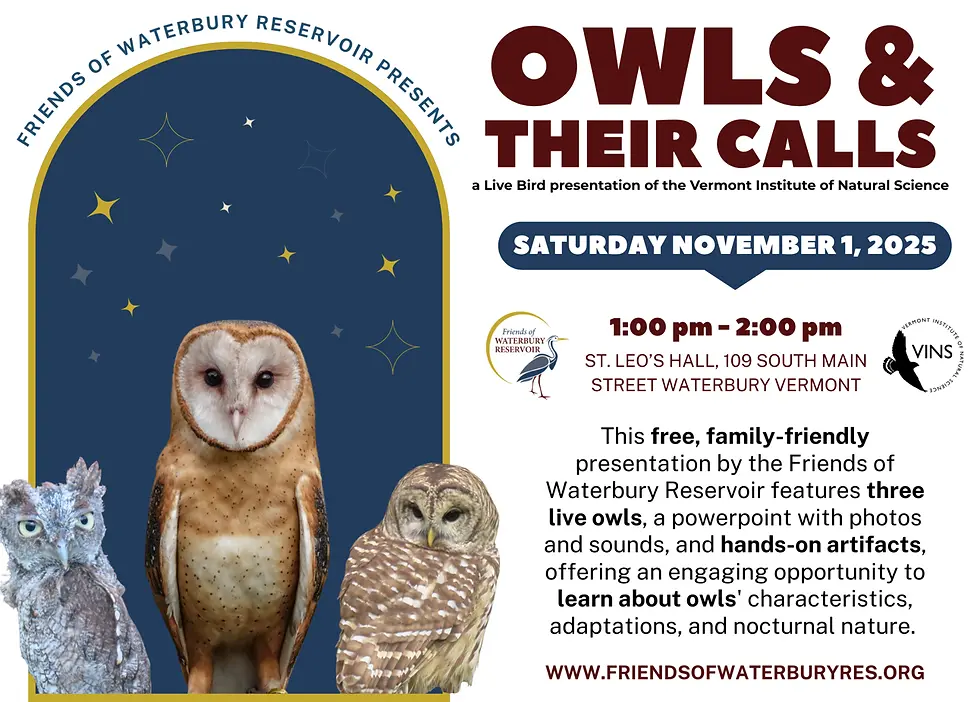 Event poster by Friends of Waterbury Reservoir