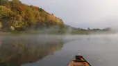 October morning paddle on the Waterbury Reservoir. Photo by Sheila Goss