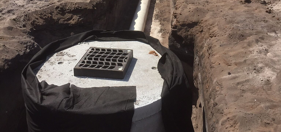 Installation of a storm water pit and pipe