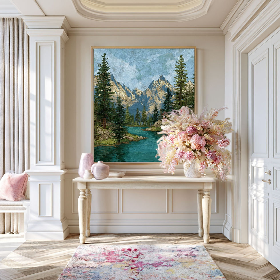 Thumbnail: Mountain landscape painting for home