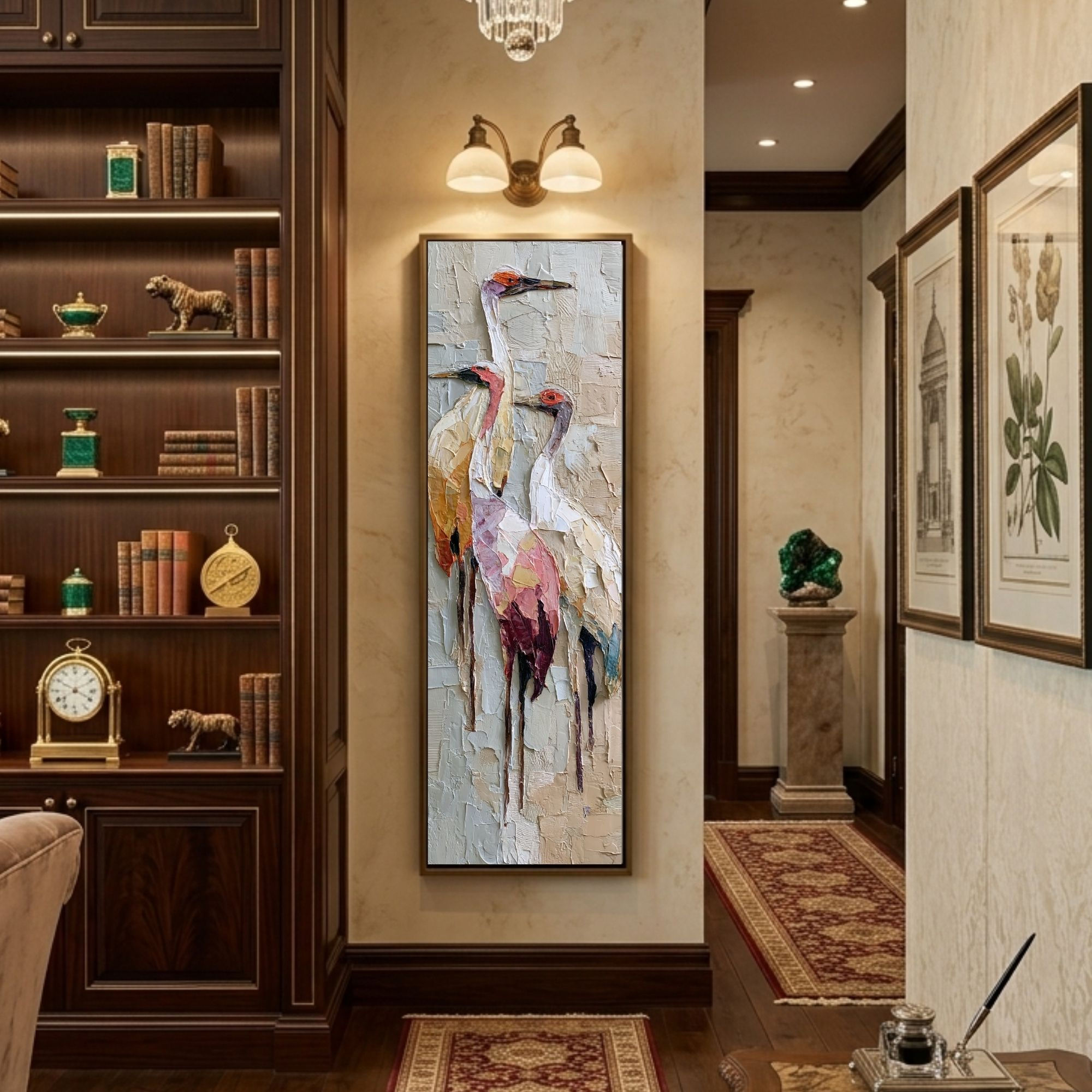 Animals Wall Art - Tall Vertical Large Narrow Canvas Wall Decor - SAA003