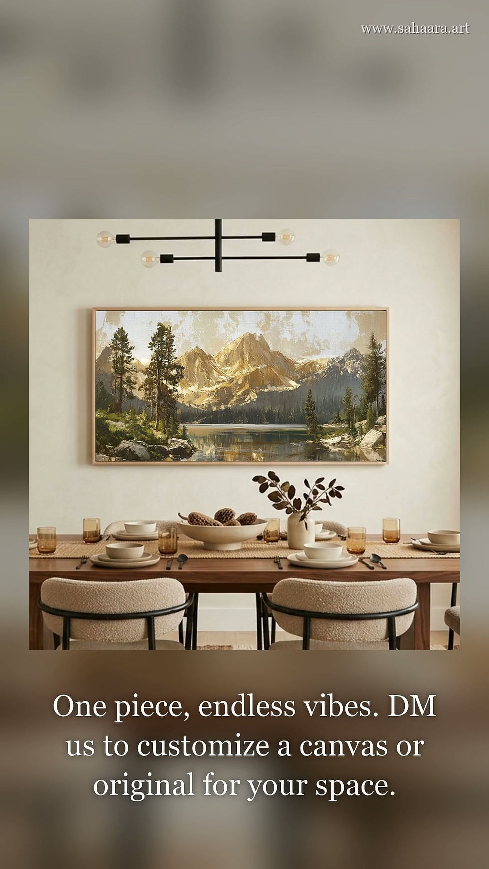 Thumbnail: Landscape Wall Art | Dining Room Art | Mountain Lake Canvas