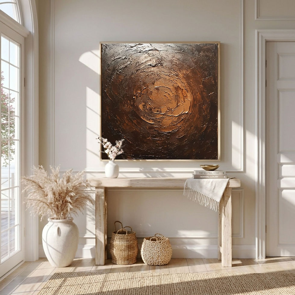 Thumbnail: Modern square wall art for home entrance