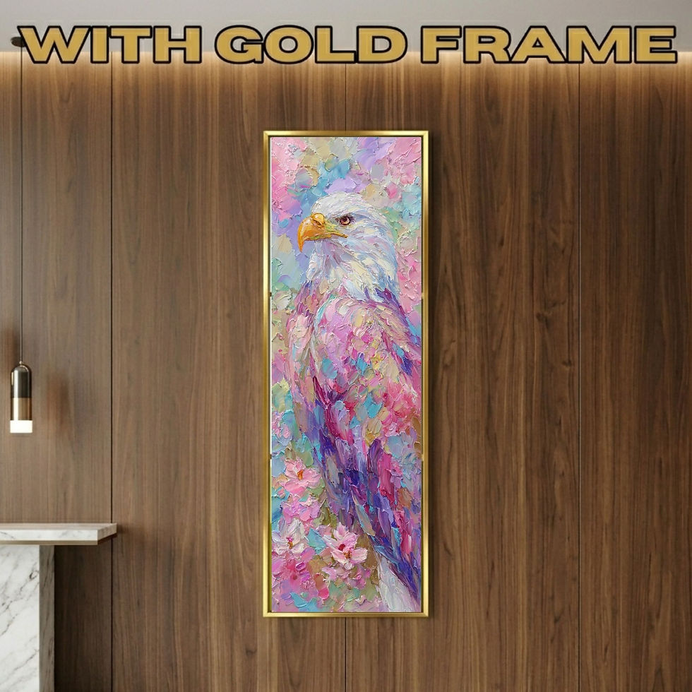 Thumbnail: Eagle Wall Art - Tall Vertical Narrow Bird Canvas Wall Decor SAA028