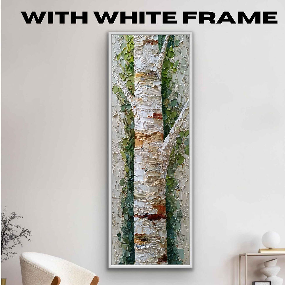 Thumbnail: Tall Narrow Birch Tree Wall Art | Vertical Art | Nature